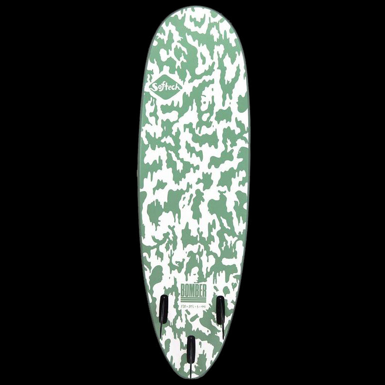 Load image into Gallery viewer, Softech Bomber 5&#39;10 Soft Surfboard - Smoke Green/White - Bottom
