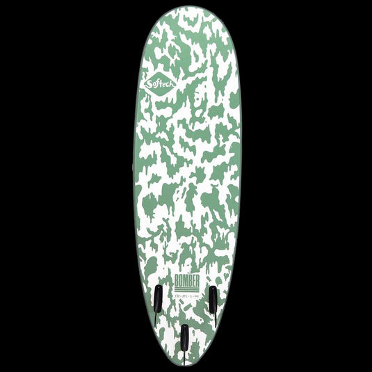 Softech Bomber 5'10 Soft Surfboard - Smoke Green/White - Bottom
