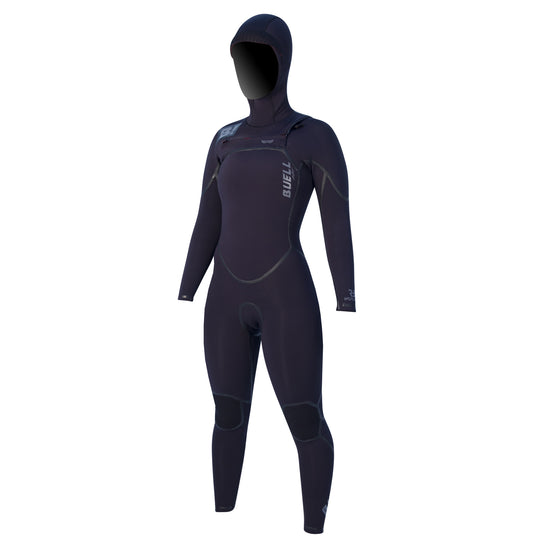 Buell Women's RB2 5/4 Hooded Chest Zip Wetsuit - Front