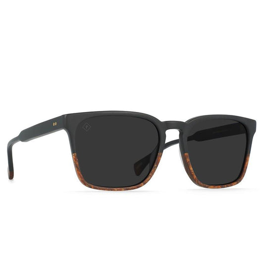 Raen Pierce Polarized Sunglasses - Burlwood/Black - Side Angle