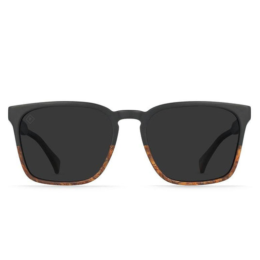Raen Pierce Polarized Sunglasses - Burlwood/Black - Front