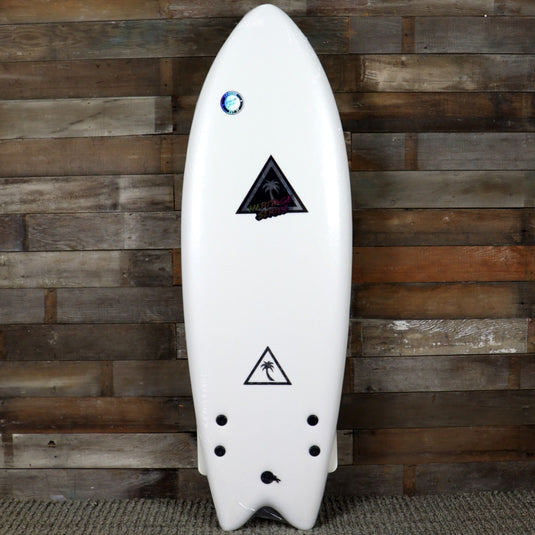 Catch Surf Retro Fish 5’6 x 21.65 x 2.95 Surfboard  - White/Light Blue