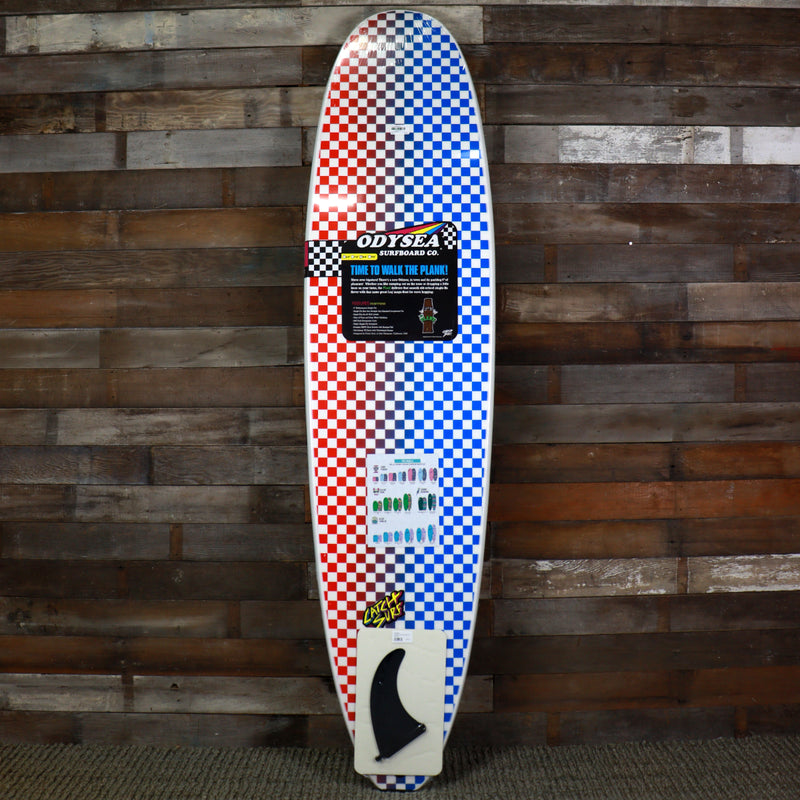 Load image into Gallery viewer, Catch Surf Odysea Plank Single Fin 8&#39;0 x 23 x 3 ⅜ Surfboard - White/Checkers
