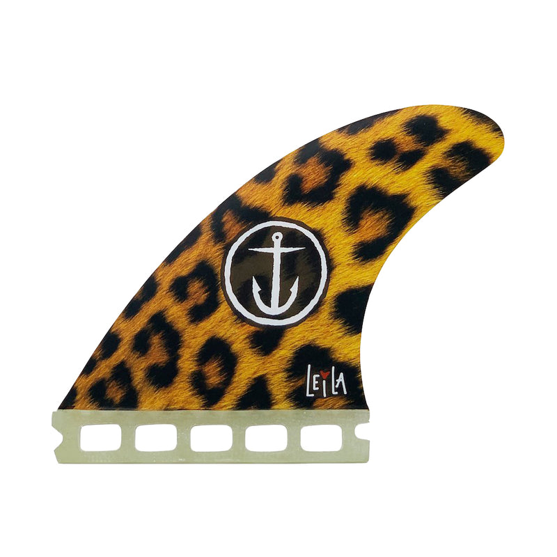 Load image into Gallery viewer, Captain Fin Co. Leila Hurst Futures Compatible Tri Fin Set - Small - Cheetah
