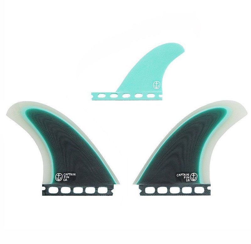 Load image into Gallery viewer, Captain Fin Co. Especial Futures Compatible Twin + 1 Fin Set - Seafoam Green
