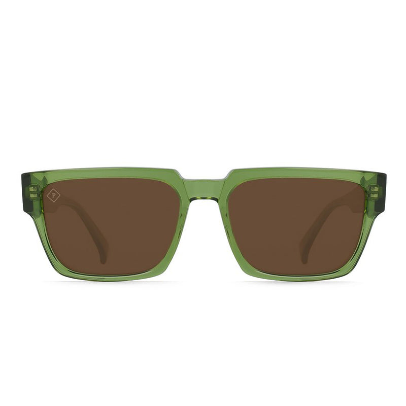 Load image into Gallery viewer, Raen Rhames Polarized Sunglasses - Chartreuse/Vibrant Brown - Front
