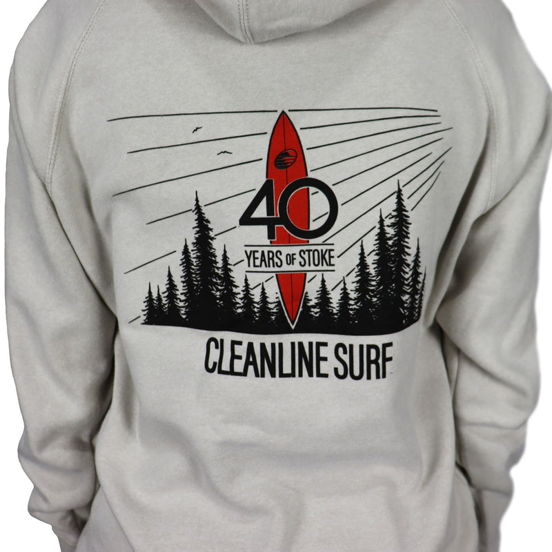 Load image into Gallery viewer, Cleanline Women&#39;s Red Board #40 Hoodie - Stone Heather
