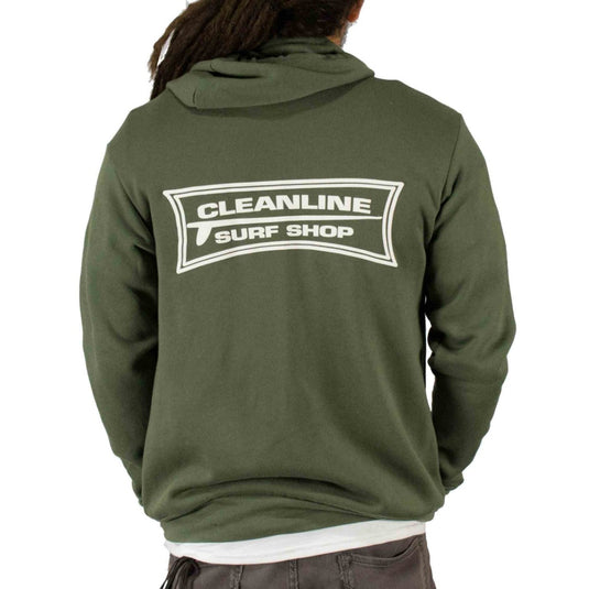 Cleanline Longboard Zip Hoodie - Military Green