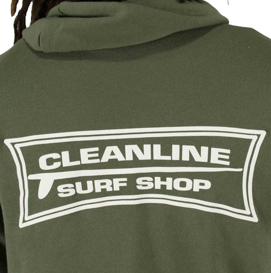 Cleanline Longboard Zip Hoodie - Military Green