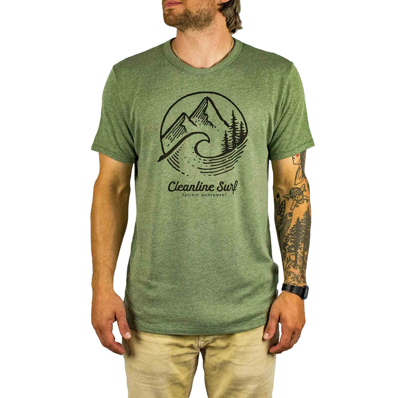 Load image into Gallery viewer, Cleanline PNW T-Shirt - Vintage Pine
