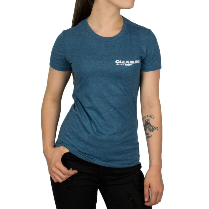 Load image into Gallery viewer, Cleanline Women&#39;s New Rock T-Shirt - Heather Deep Teal
