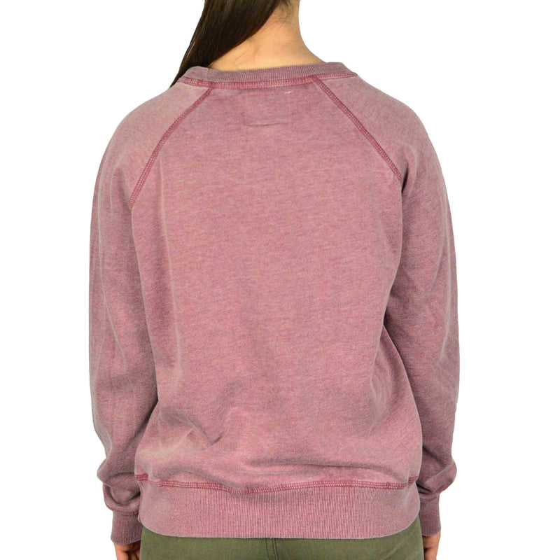 Load image into Gallery viewer, Cleanline Women&#39;s Good Vibes Sweatshirt - Cranberry

