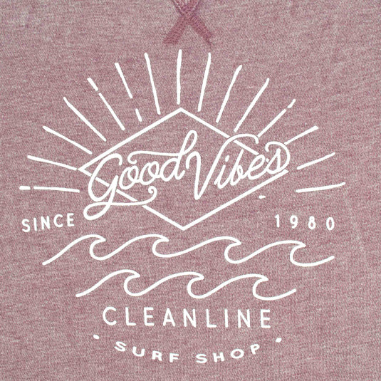 Cleanline Women's Good Vibes Sweatshirt - Cranberry