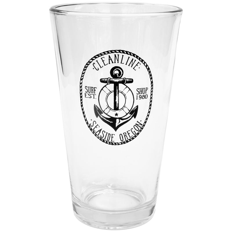 Load image into Gallery viewer, Cleanline Surf Anchor 16 oz. Pint Glass
