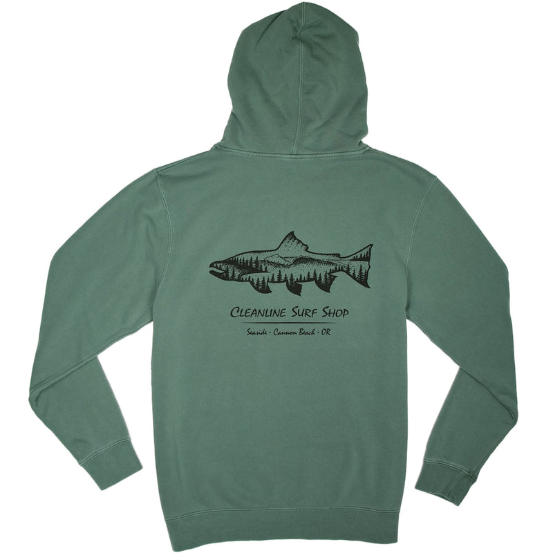 Load image into Gallery viewer, Cleanline Salmon Hoody - Pigment Alpine Green
