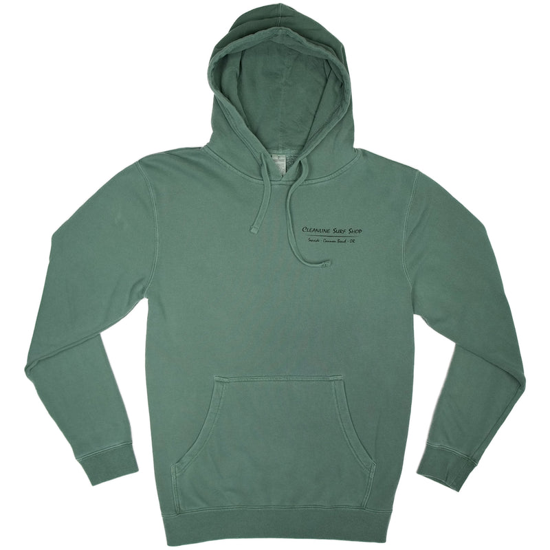 Load image into Gallery viewer, Cleanline Salmon Pullover Hoodie - Pigment Alpine Green
