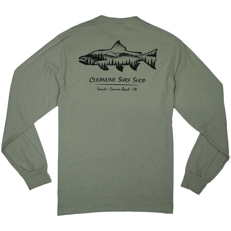Load image into Gallery viewer, Cleanline Salmon Long Sleeve T-Shirt
