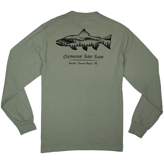 Cleanline Salmon Long Sleeve T-Shirt