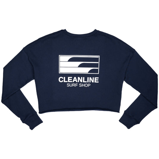 Cleanline Women's Lines Cropped Sweatshirt