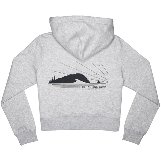 Cleanline Women's Tillamook Rays Crop Zip Hoodie