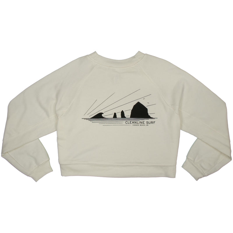 Load image into Gallery viewer, Cleanline Women&#39;s Haystack Rays Cropped Sweatshirt
