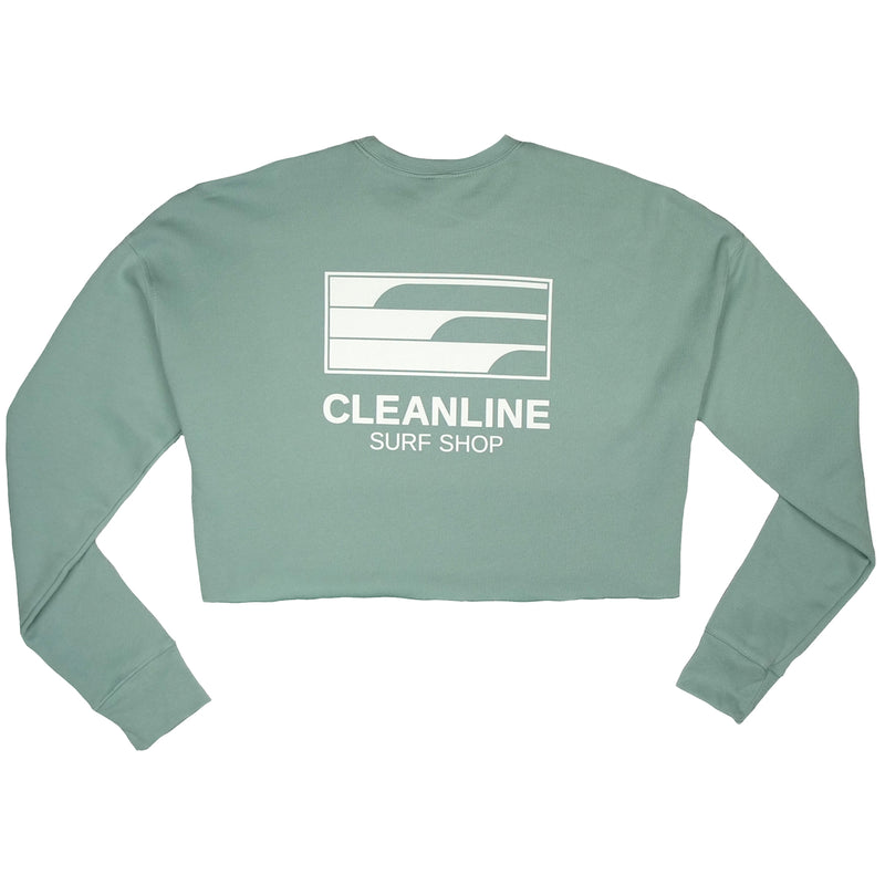 Load image into Gallery viewer, Cleanline Women&#39;s Lines Cropped Sweatshirt
