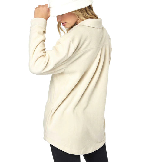 O'Neill Women's Collins Solid Superfleece Flannel Jacket