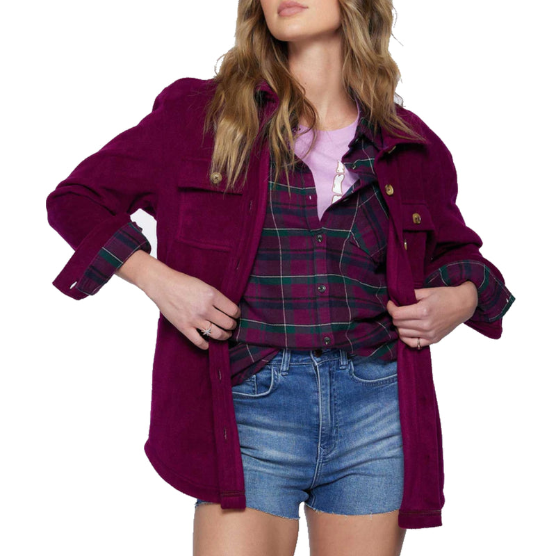 Load image into Gallery viewer, O&#39;Neill Women&#39;s Collins Solid Superfleece Flannel Jacket
