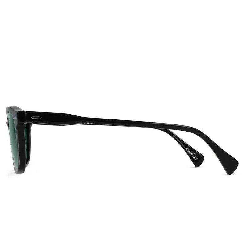 Load image into Gallery viewer, Raen Bastien Polarized Sunglasses - Crystal Black/Green - Side
