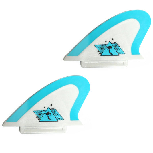 Catch Surf Safety Edge Twin Fin Set - Grey/Cool Blue