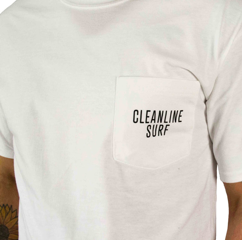 Load image into Gallery viewer, Cleanline Roots Pocket T-Shirt - White
