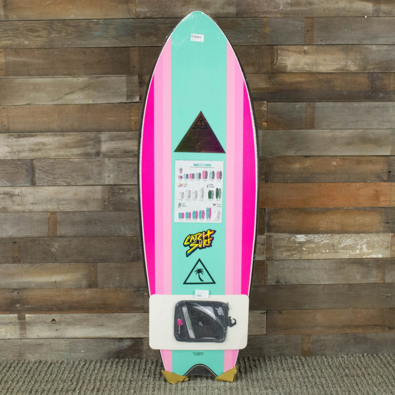 Load image into Gallery viewer, Catch Surf Retro Fish 5’6 x 21.65 x 2.95 Surfboard  - Black/Turquoise
