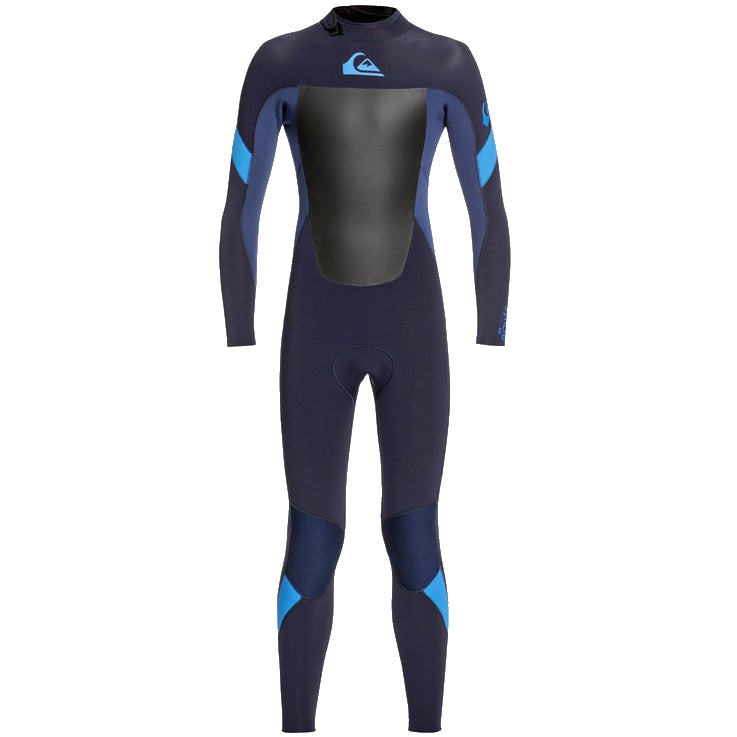 Load image into Gallery viewer, Quiksilver Youth Syncro 3/2 Back Zip Wetsuit - Dark Navy/Iodine Blue
