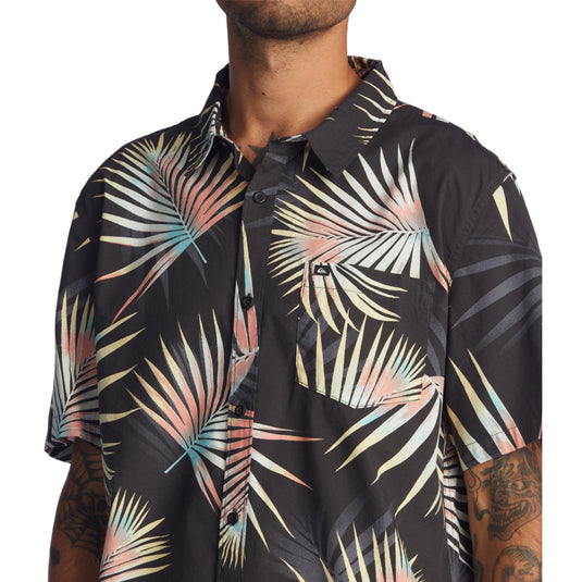 Quiksilver Pop Tropic Button Down Short Sleeve Shirt