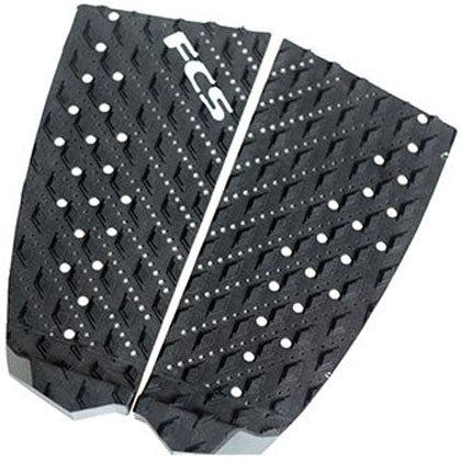 FCS Essential Series T2 2-Piece Traction Pad - Black/Charcoal