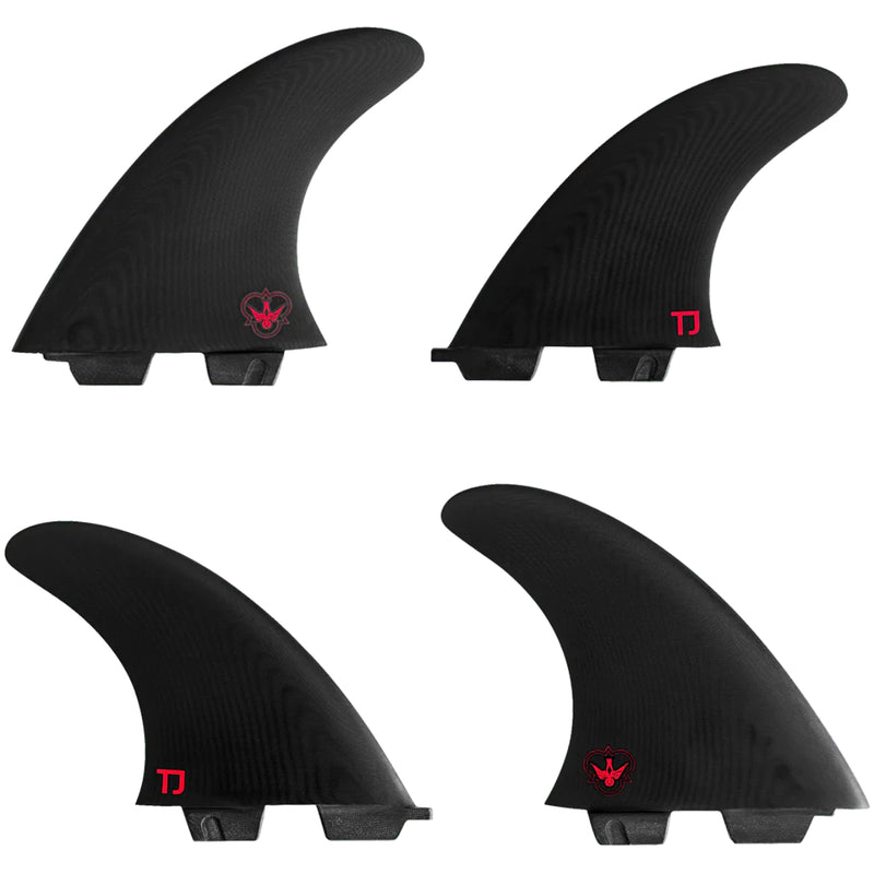 Load image into Gallery viewer, Flying Diamonds Taylor Jensen FCS Compatible Quad Fin Set
