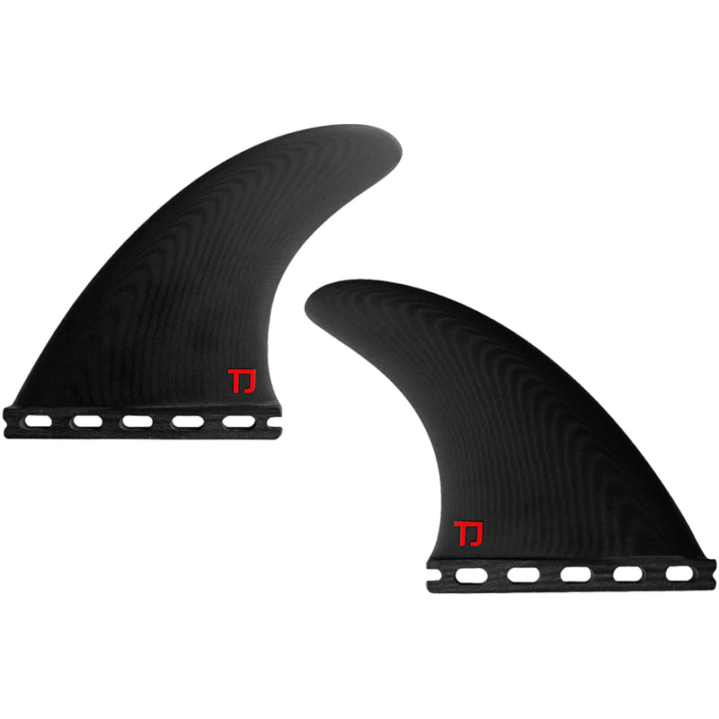 Load image into Gallery viewer, Flying Diamonds Taylor Jensen Single Tab Quad Fin Set 3
