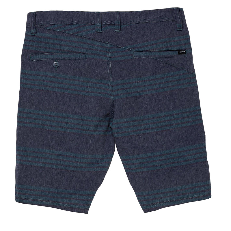 Load image into Gallery viewer, Volcom Frickin Surf N&#39; Turf Shorts - Blue/Black - back

