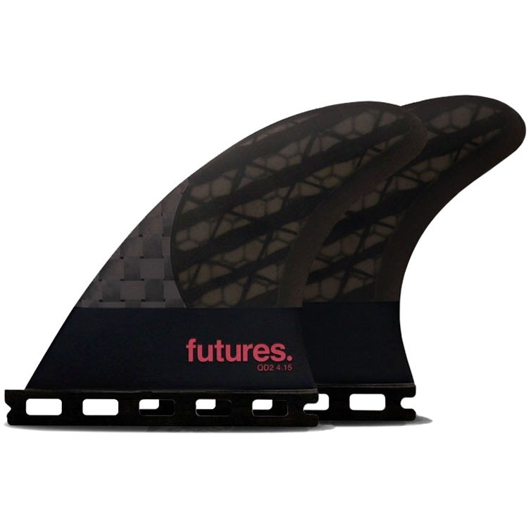 Load image into Gallery viewer, Futures Fins QD2 Blackstix Quad Rears Fin Set
