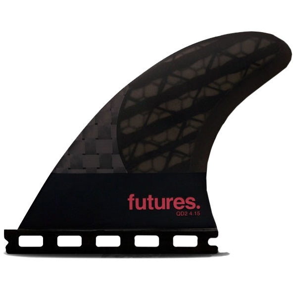 Load image into Gallery viewer, Futures Fins QD2 3.75 Blackstix Quad Rears Fin Set
