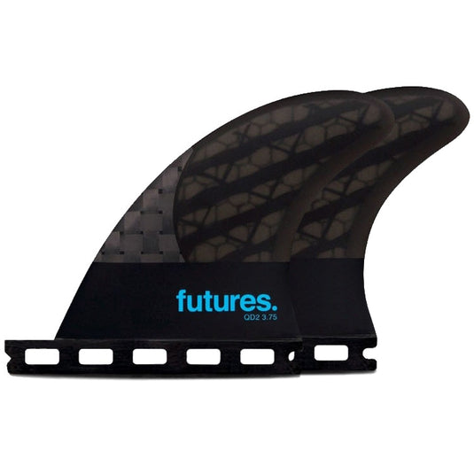 Futures Fins QD2 3.75 Blackstix Quad Rears Fin Set