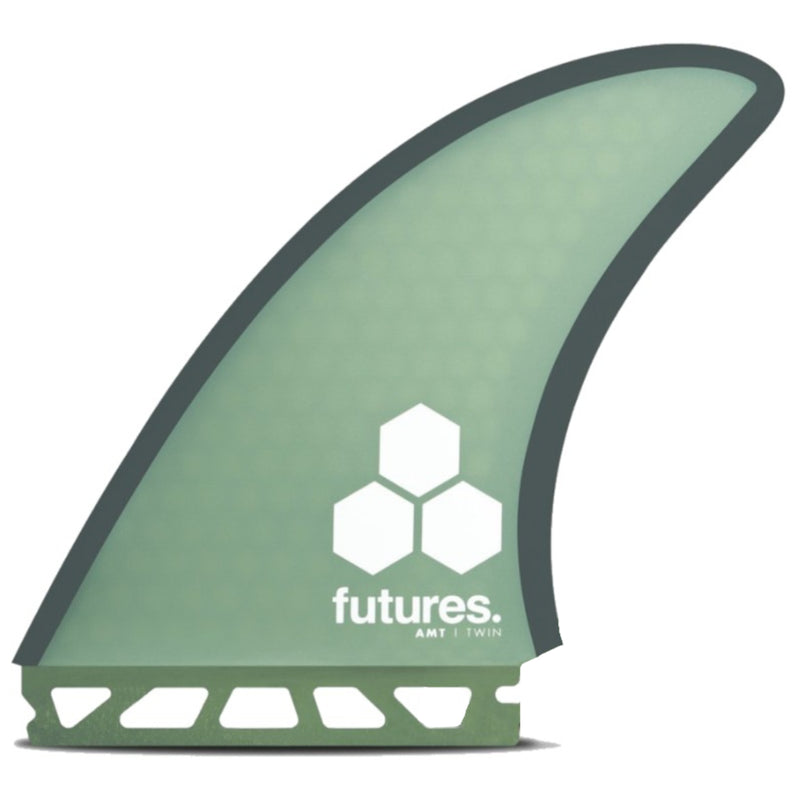 Load image into Gallery viewer, Futures Fins Al Merrick Honeycomb Twin + 1 Fins - Green/Grey
