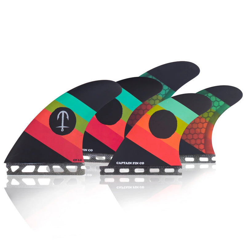 Load image into Gallery viewer, Captain Fin Co. CF Series Futures Compatible Tri-Quad Fin Set
