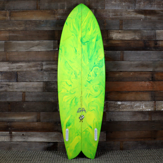 Gary Hanel C-Fish 6'2 x 21 ¾ x 2 13/16 Surfboard - Green/Yellow • REPAIRED