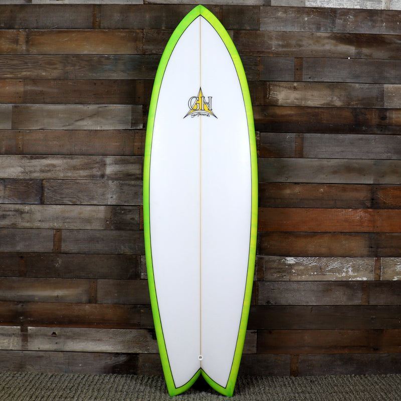 Load image into Gallery viewer, Gary Hanel C-Fish 6&#39;2 x 21 ¾ x 2 13/16 Surfboard - Green/Yellow • REPAIRED

