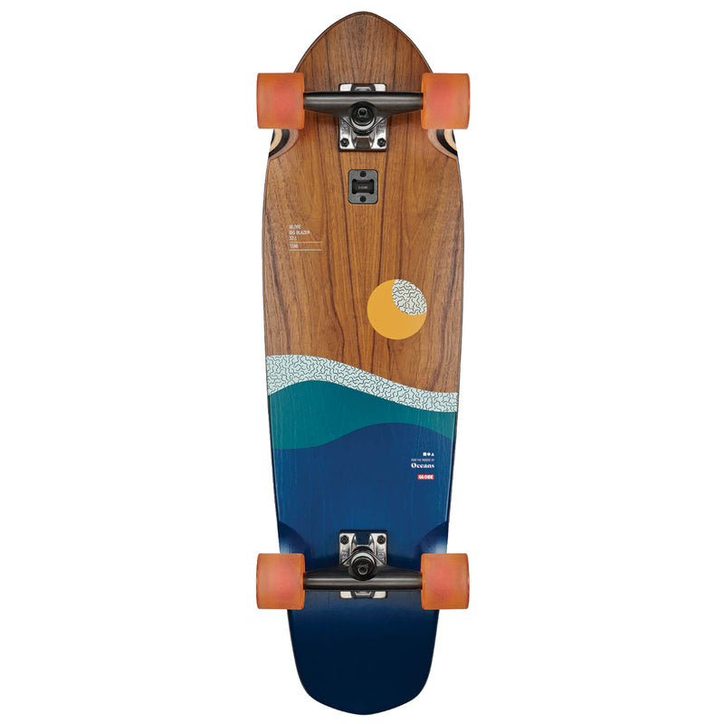 Load image into Gallery viewer, Globe Big Blazer Teak Oceans 32&quot; Skateboard Complete
