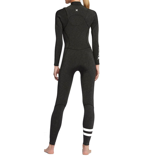 Hurley Women's Plus 3/2 Chest Zip Wetsuit - Black