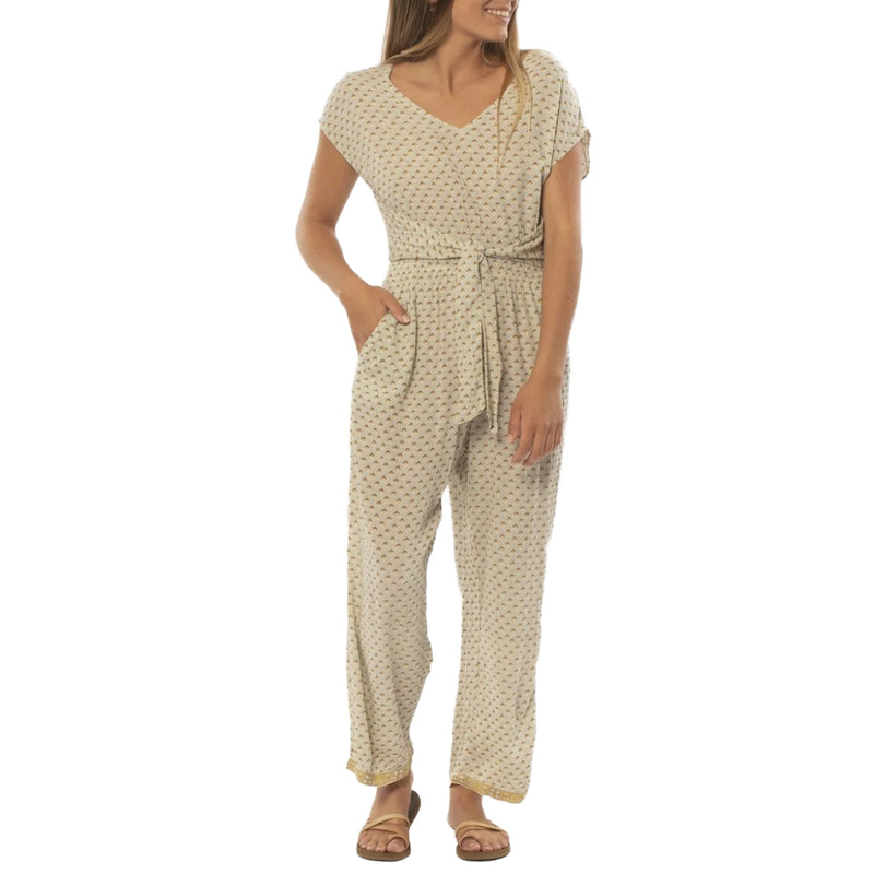 Load image into Gallery viewer, Sisstrevolution Women&#39;s Kaye Woven Short Sleeve Jumpsuit
