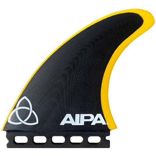 NVS Aipa Ahi Apex Series Futures Compatible Twin Fin Set - Black/Yellow