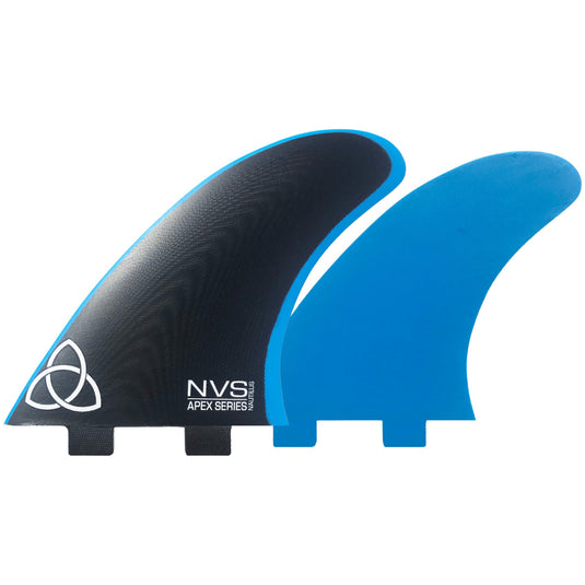 NVS Nautilus Apex Series FCS Compatible Twin + 1 Fin Set - Blue/Black